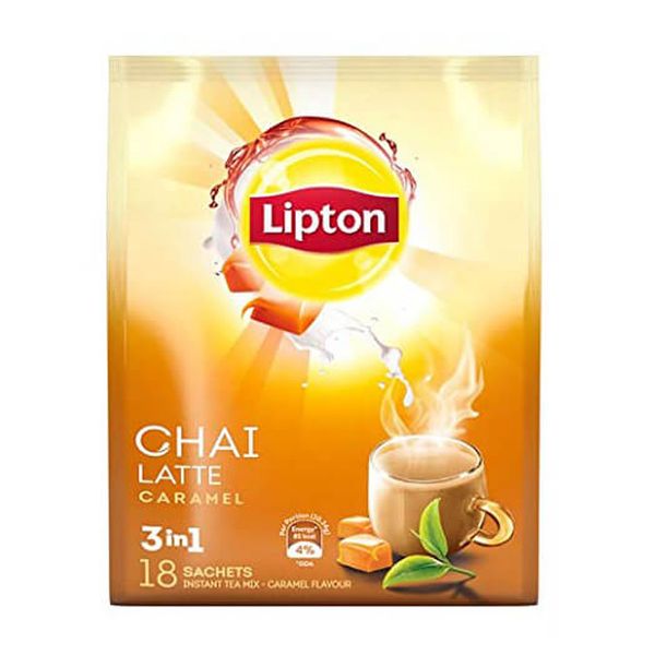 چای لاته کاراملی 3in1 لیپتون بسته 18 عددی