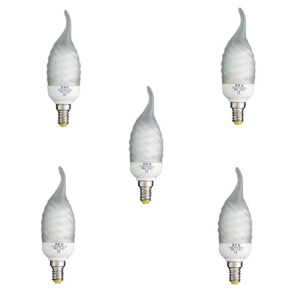 لامپ کم مصرف 9 وات اس پی ان مدل 90 پایه e14 بسته 5 عددی
