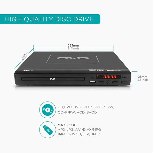 پخش کننده DVD کی سی ار مدل ‎dv-6605.555 