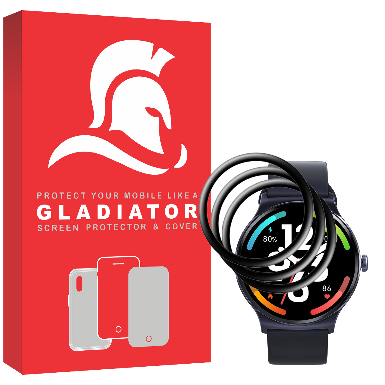 محافظ صفحه نمایش گلادیاتور مدل GWP3000 مناسب برای ساعت هوشمند شیائومی Solar Lite بسته سه عددی