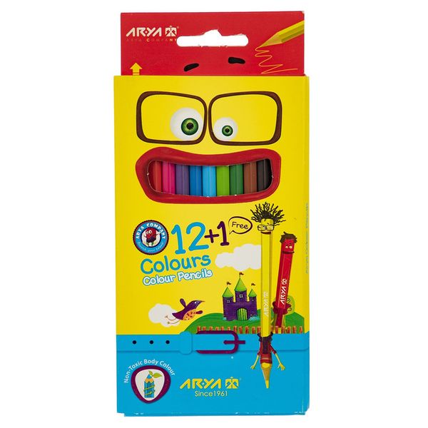 مداد رنگی 12+1 رنگ آریا کد AT-128-1