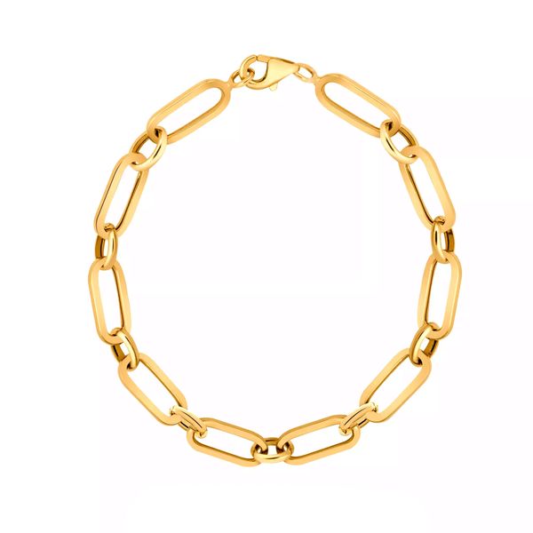 دستبند طلا 18 عیار زنانه روبی آرت گالری مدل حلقه دایره