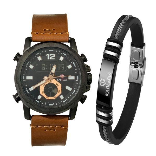 ست ساعت مچی دیجیتال و دستبند مردانه کیدمن مدل K9036G