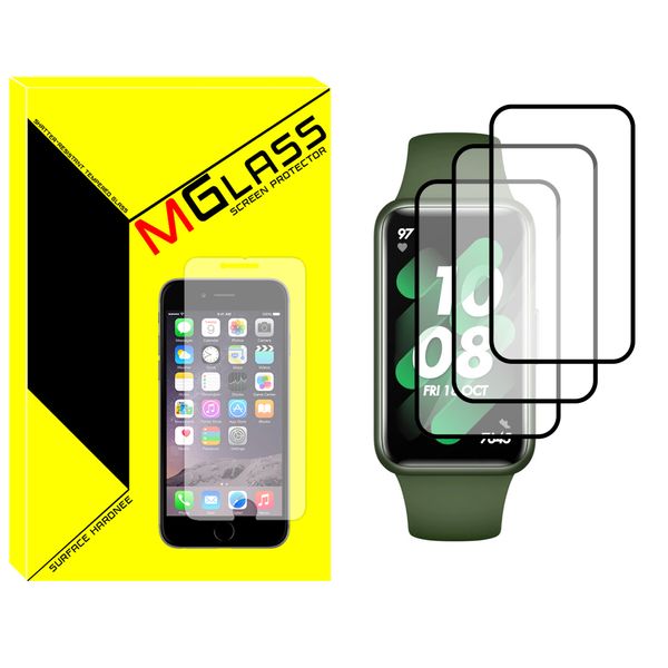 محافظ صفحه نمایش نانو ام‌گلس مدل Pmma-MG مناسب برای ساعت هوشمند هواوی Band 7 بسته سه عددی