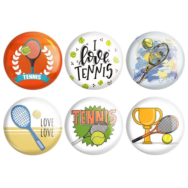 مگنت خندالو طرح تنیس Tennis کد 1720A مجموعه 6 عددی