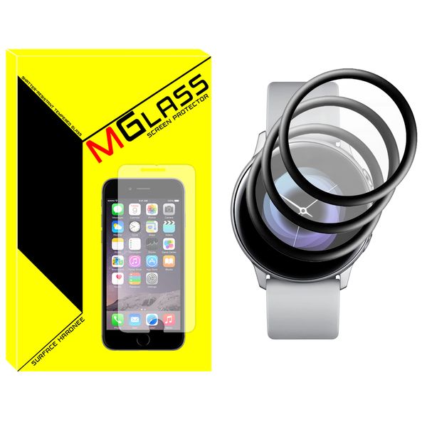 محافظ صفحه نمایش نانو ام‌گلس مدل Pmma-MG مناسب برای ساعت هوشمند سامسونگ Galaxy Watch Active 40mm بسته سه عددی