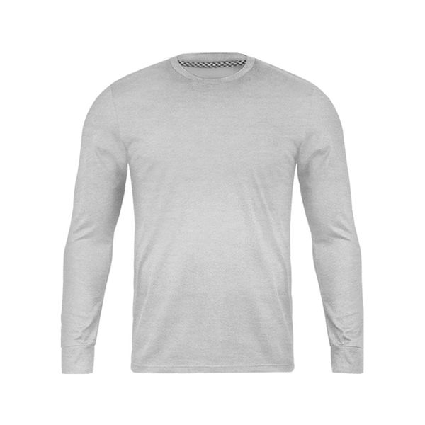 تی شرت آستین بلند مردانه رانژ مدل   ساده کد 23RA05 - 421 رنگ طوسی ملانژ