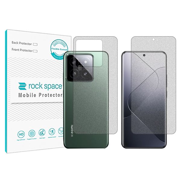 محافظ صفحه نمایش مات راک اسپیس مدل Anti Shock مناسب برای گوشی موبایل شیائومی 14Pro به همراه محافظ پشت گوشی