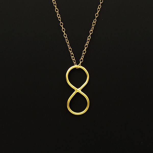 گردنبند طلا 18 عیار زنانه کاپانی طرح بی نهایت کد KN010
