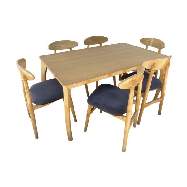 میز و صندلی ناهارخوری 6 نفره گالری چوب آشنایی مدل Khod-Van-Bog
