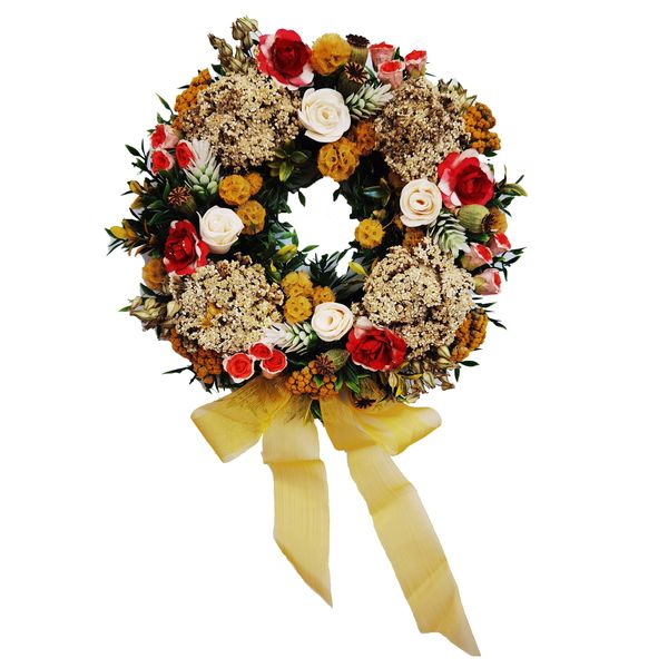 حلقه گل مصنوعی دکوفلاورز مدل Wreath 65