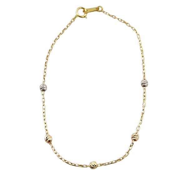 دستبند طلا 18 عیار زنانه سین سان مدل گوی SN1432