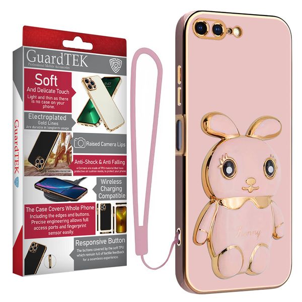 کاور گاردتک اساک مدل Bunny Strap مناسب برای گوشی موبایل اپل iPhone 7 Plus/ 8 Plus به همراه بند