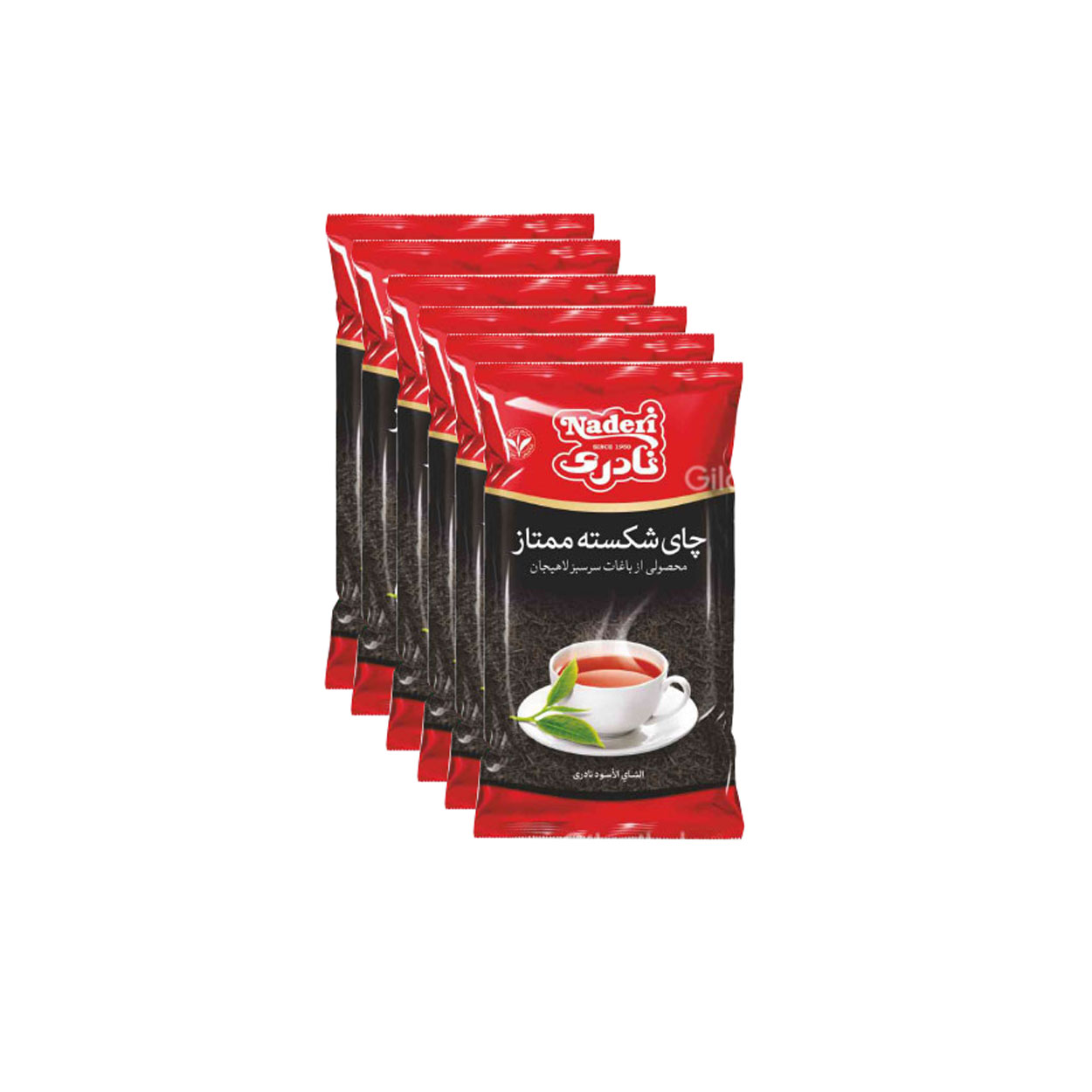 چاي شكسته ممتاز نادری - 500 گرم بسته 6 عددی