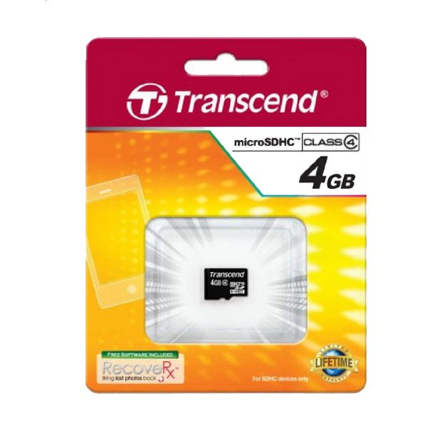 کارت حافظه microSDXC j ترنسند مدل  A1 کلاس 4 استاندارد sdhc سرعت 4MBps ظرفیت4 گیگابایت