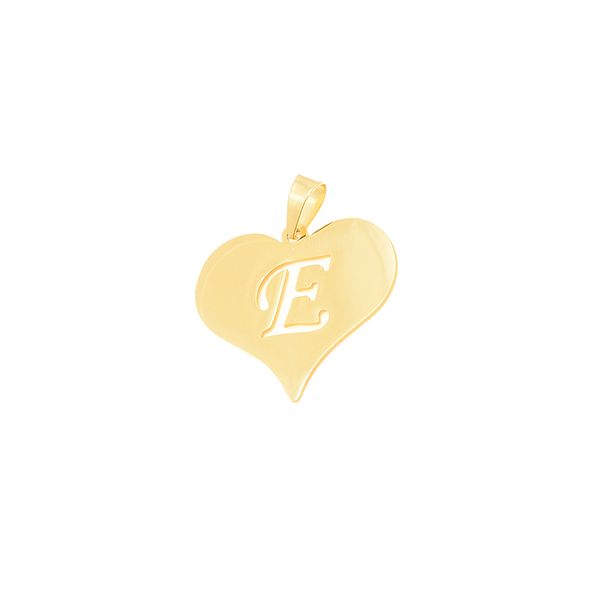 آویز گردنبند زنانه دلنار گالری مدل حرف E قلبی
