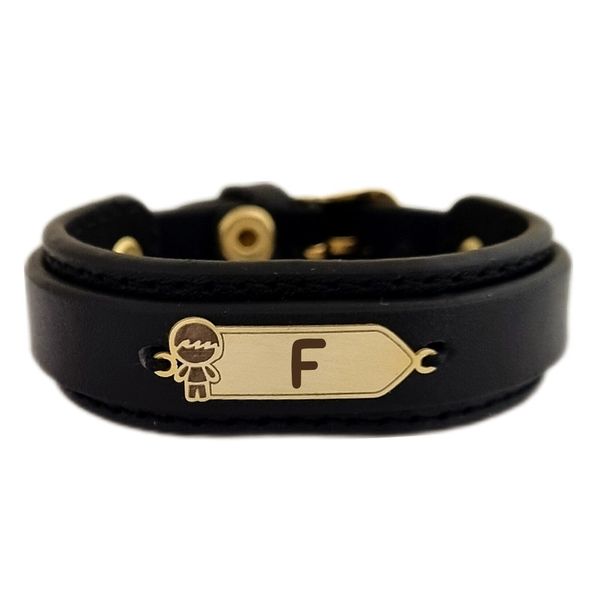دستبند طلا 18 عیار بچگانه مدل F