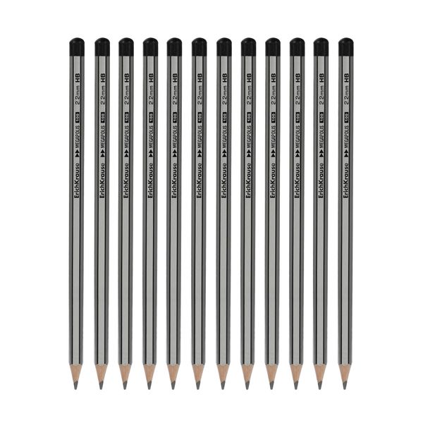 مداد مشکی اریک کراوزه مدل Megapolis 100 کد 32858 بسته 12 عددی