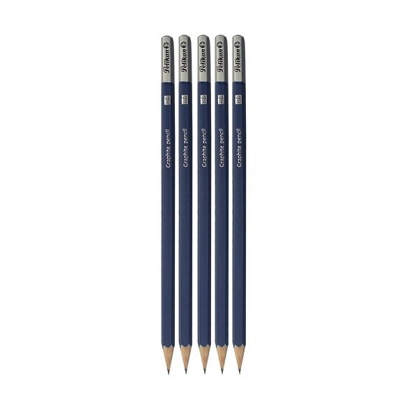 مداد مشکی پلیکان کد123 بسته 5 عددی