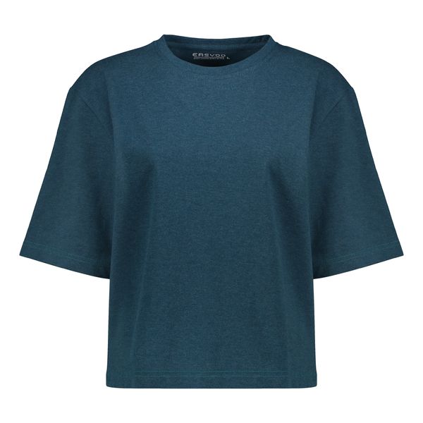 کراپ‌ تی‌ شرت آستین کوتاه زنانه ایزی دو مدل 993015 رنگ سبز تیره