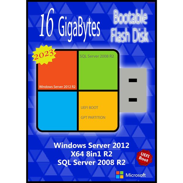 سیستم عامل Windows Server 2012 8in1 X64 - UEFI 2023 نشر مایکروسافت
