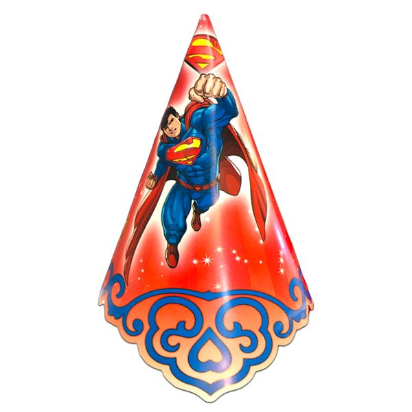 کلاه تولد مسترتم طرح سوپرمن بسته 10 عددی