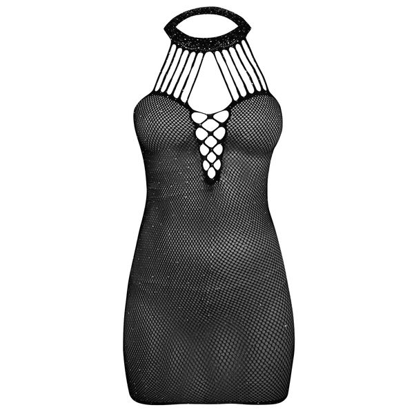 لباس خواب زنانه ماییلدا مدل نگین دار فانتزی کد 4860-7216 رنگ مشکی