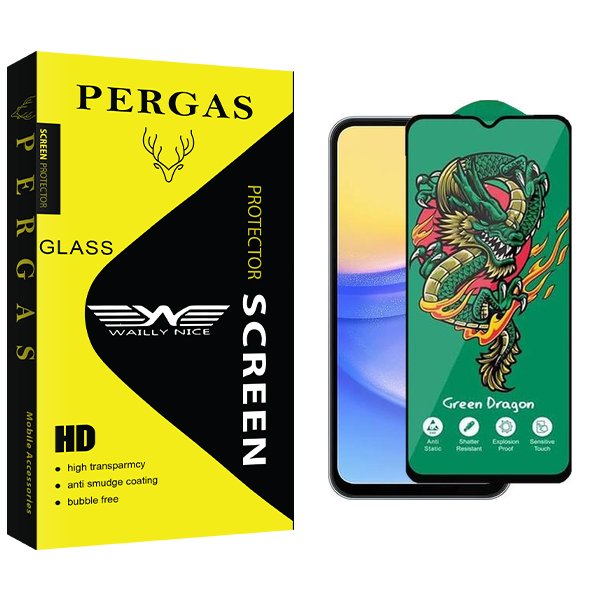 محافظ صفحه نمایش وایلی نایس مدل Pergas Green_Dragon مناسب برای گوشی موبایل سامسونگ Galaxy A15