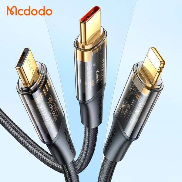 کابل تبدیل USB به MicoUSB/ USB-C / لایتنینگ مک دودو مدل CA-333 طول 1.2 متر