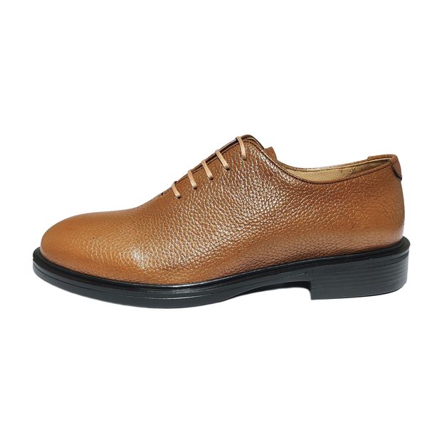 کفش مردانه کرمانی مدل چرم فلوتر طبیعی دستدوز کد 1060 رنگ عسلی