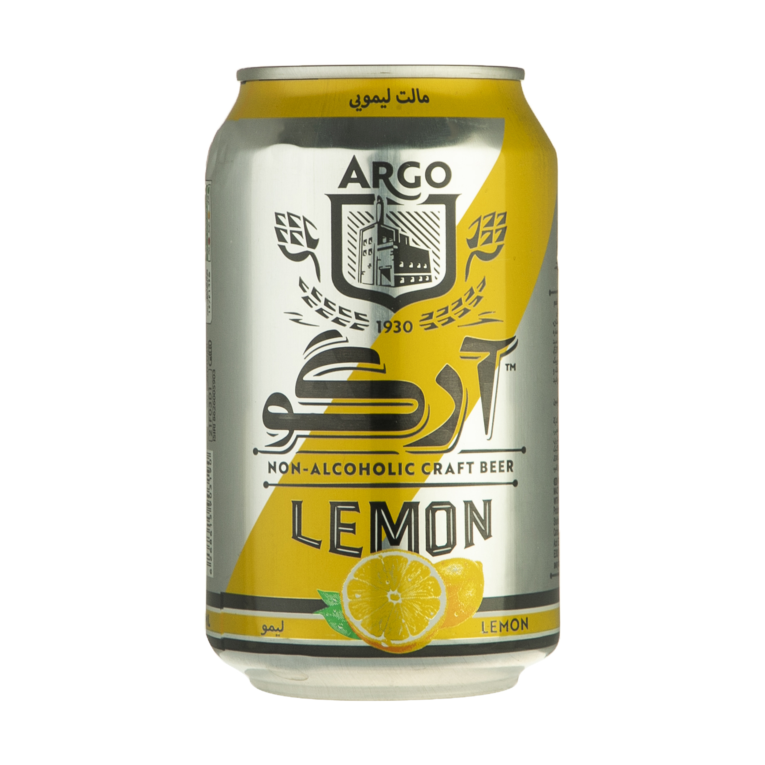 نوشیدنی مالت گازدار آرگو باطعم لیمو - 330 میلی لیتر 