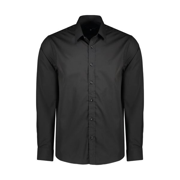 پیراهن آستین بلند مردانه پاتن جامه مدل 102721010263846 رنگ مشکی