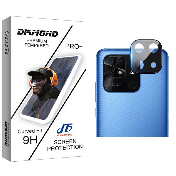 محافظ لنز گوشی جی اف مدل Diamond 3D مناسب برای گوشی موبایل شیائومی Redmi 10C
