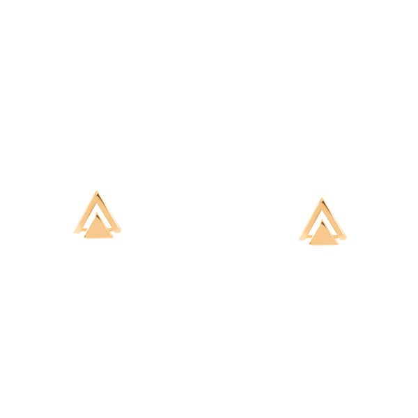 گوشواره طلا 18 عیار زنانه پرسته مدل دو مثلث