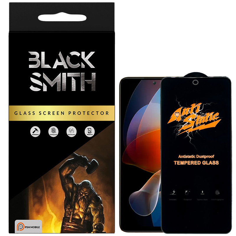 محافظ صفحه نمایش پی اس ام‌ موبایل مدل BlackSmith مناسب برای گوشی موبایل شیائومی Redmi Note 12R Pro 5G