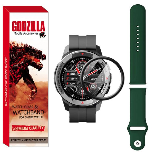 محافظ صفحه نمایش گودزیلا مدل GS-Sili-DK مناسب برای ساعت هوشمند میبرو X1 به همراه بند