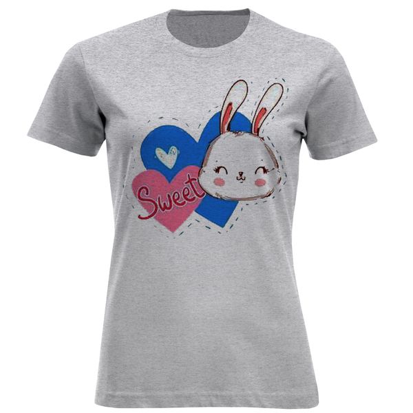 تی شرت آستین کوتاه زنانه مدل خرگوش A66