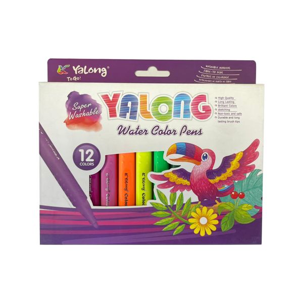 ماژیک رنگ آمیزی 12 رنگ یالونگ مدل YL18013