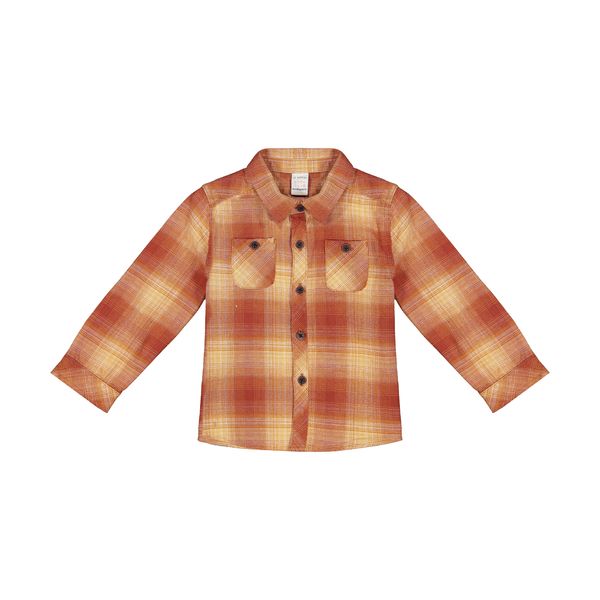 پیراهن نوزادی پسرانه ال سی وایکیکی مدل 8W1948Z1-498-ORANGECHECK