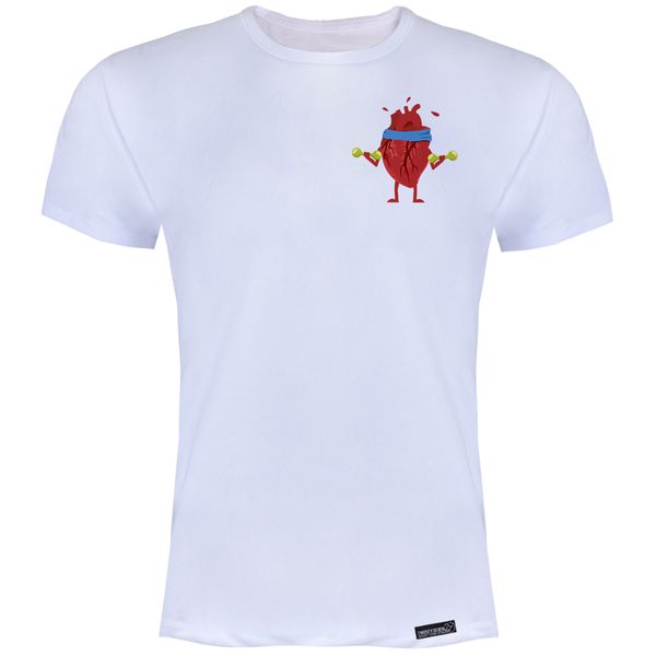 تی شرت آستین کوتاه مردانه 27 مدل Heart Exercise کد MH1830