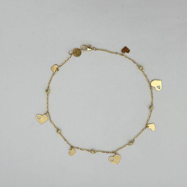 دستبند طلا 18 عیار زنانه مدل D022 طرح آویز دار