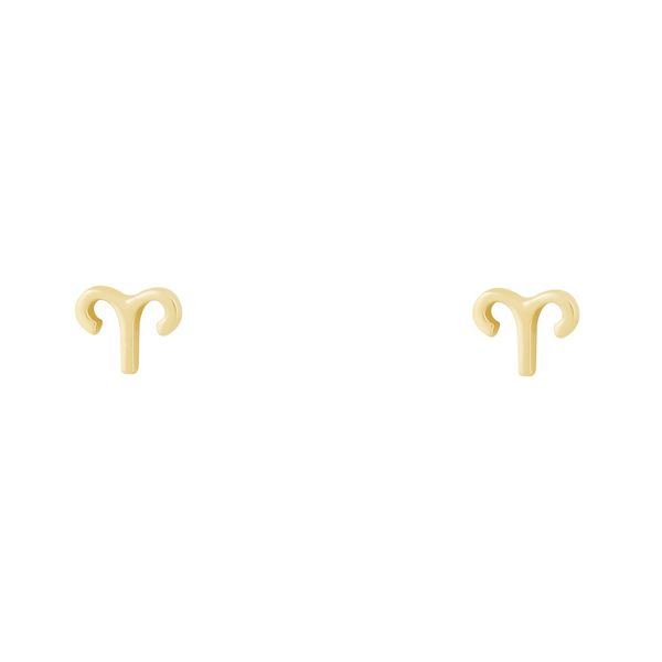 گوشواره طلا 18 عیار زنانه طلا و جواهر درریس مدل ساین ماه فروردین
