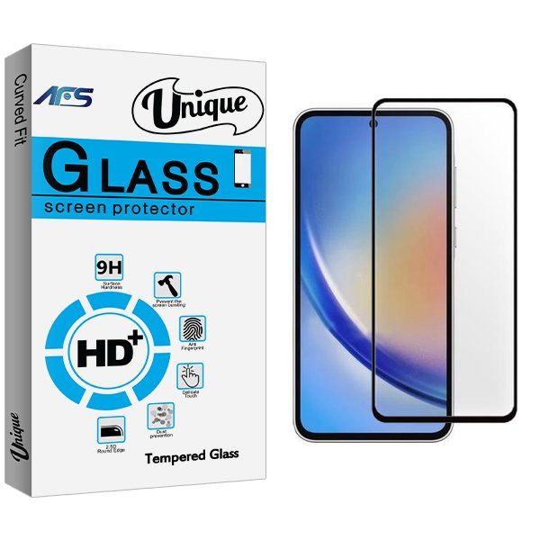 محافظ صفحه نمایش شیشه ای ای اف اس مدل Unique مناسب برای گوشی موبایل سامسونگ Galaxy A35