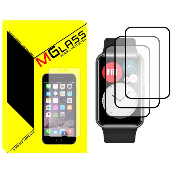 محافظ صفحه نمایش نانو ام‌گلس مدل Pmma-MG مناسب برای ساعت هوشمند هواوی Watch Fit بسته سه عددی