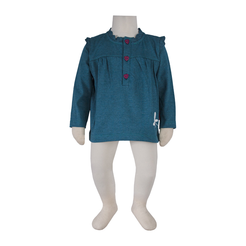 بلوز آستین بلند نوزادی آدمک مدل سنجاقک کد 1‏148968 رنگ سبز آبی