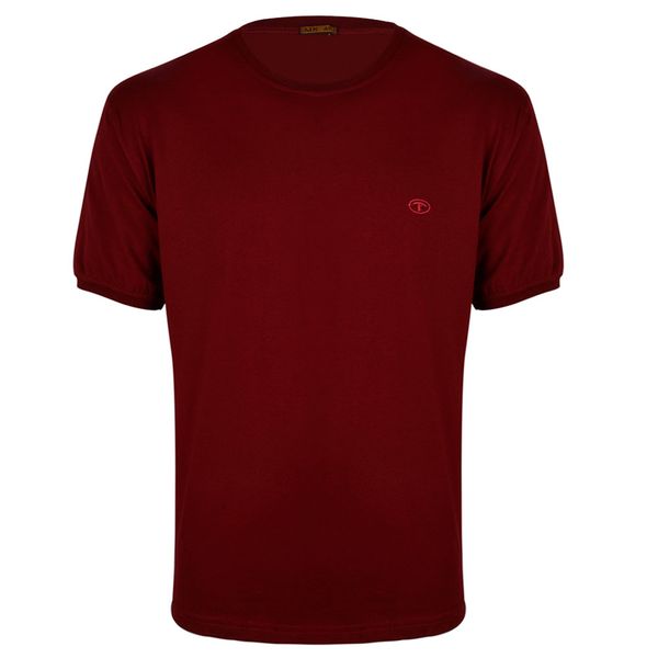تی شرت آستین کوتاه مردانه مدل 271000818 نخ پنبه بزرگ سایز رنگ زرشکی