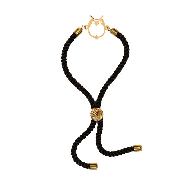دستبند طلا 18 عیار زنانه آمانژ مدل جغد کد D9597