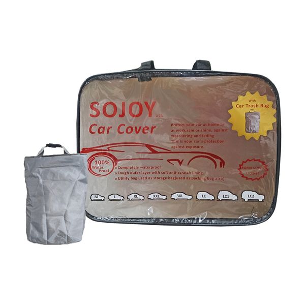 چادر خودرو سوجوی مدل SOJR-L مناسب برای پژو پارس به همراه سطل زباله خودرو