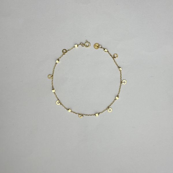 دستبند طلا 18 عیار زنانه مدل D020 طرح آویز دار