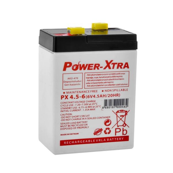 باتری یو پی اس 6 ولت 4.5 آمپرساعت پاور اکسترا مدل PX4.5-6 